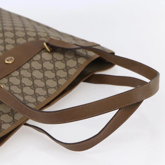 GUCCI GG Supreme Tote Bag PVC Beige Gold - Picture 6 of 16
